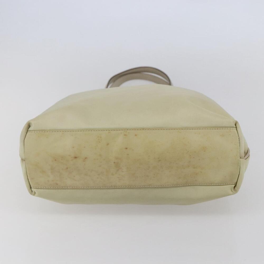 PRADA Tote Bag Nylon Ivory Gold Auth 147996 - Picture 5 of 16